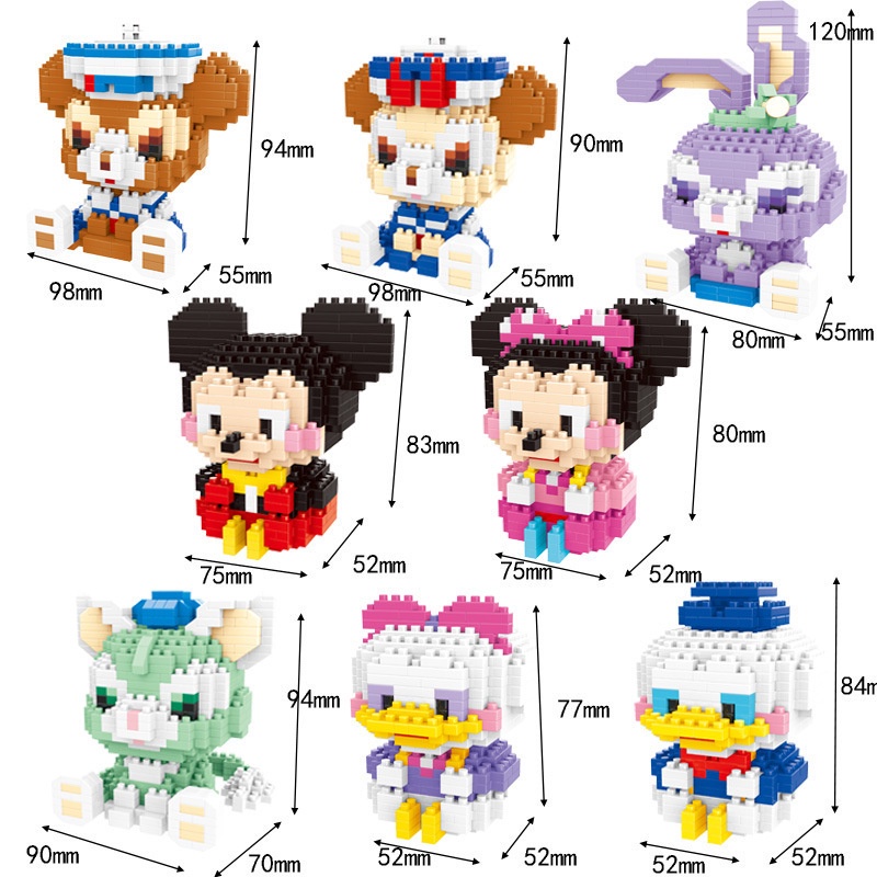 Đồ Chơi Lắp Ráp Lego mô hình nhân vật hoạt hình 3D magic thu nhỏ dễ thương