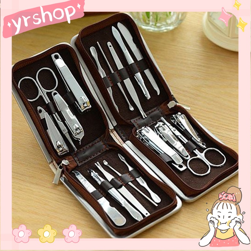 [Hàng mới về] Bộ 9 Dụng Cụ Chăm Sóc Móng Tay Bằng Thép Không Gỉ Sang Trọng