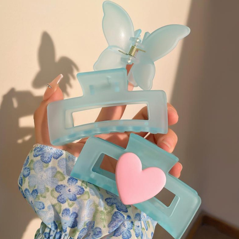 Kẹp Tóc Trong Suốt Hình Hoa Trà Chống Trượt Cho Nữ