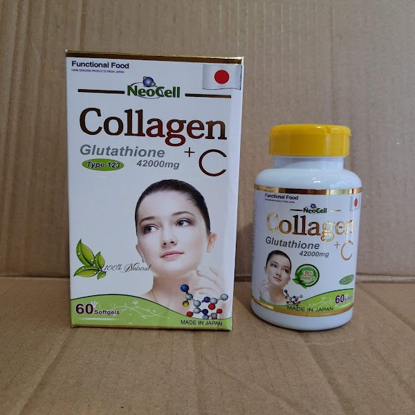 Viên uống trắng da mờ nám COLLAGEN +C GLUTATHIONE 42000mg Neocell - Hàng chính hãng