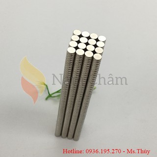 15 Viên Nam Châm Vĩnh Cửu Mạ Nikel 5x2 Giá Khuyến Mại
