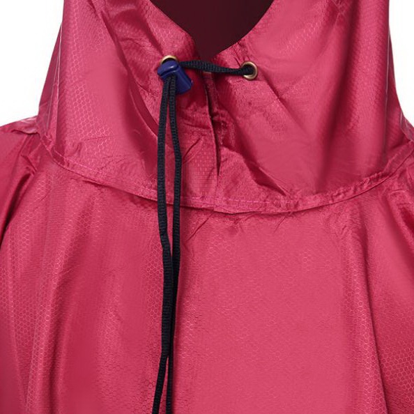 Áo Mưa 1 Người Mặc Bít Hông Đi Xe Máy Cổ Cao, Có Dây Rút, Cổ Tay Bo Chun, Chống Thấm Nước, Mang Được Balo - Rain Coat