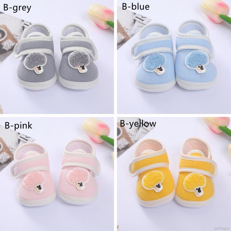Giày thể thao đế mềm chống trượt kiểu dáng dễ thương cho bé sơ sinh 0-18 tháng tuổi