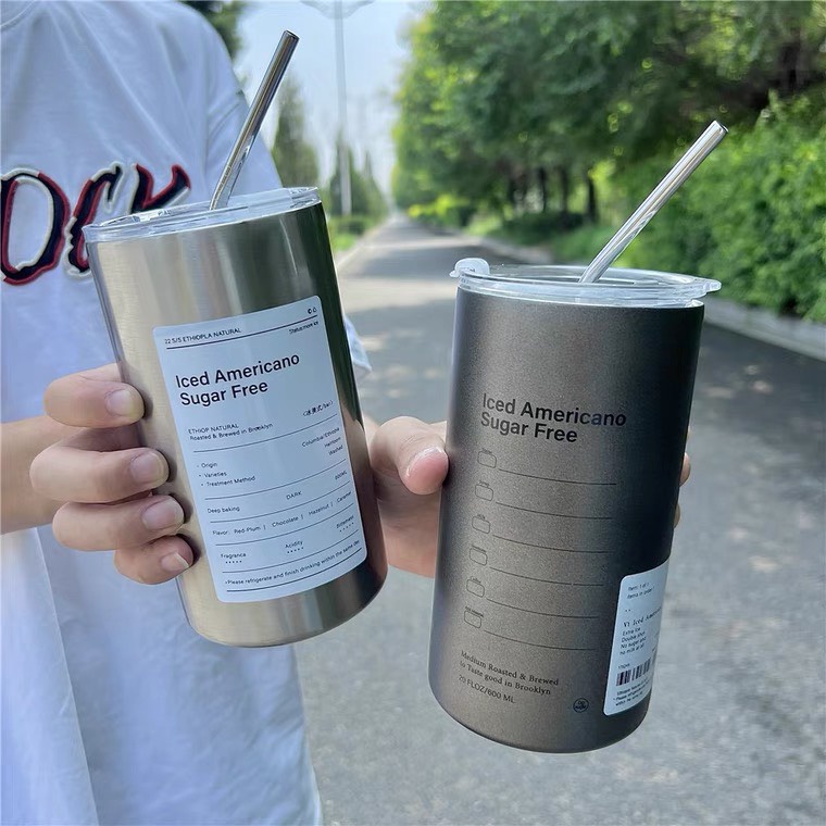 Ly giữ nhiệt ICE-600ML, ly uống nước, pha cafe, nước ép giữ chọn hương vị 2 màu