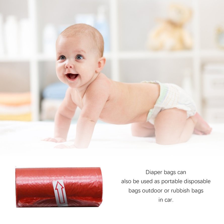 Bộ 15 cuộn túi đựng rác dùng một lần cho bé