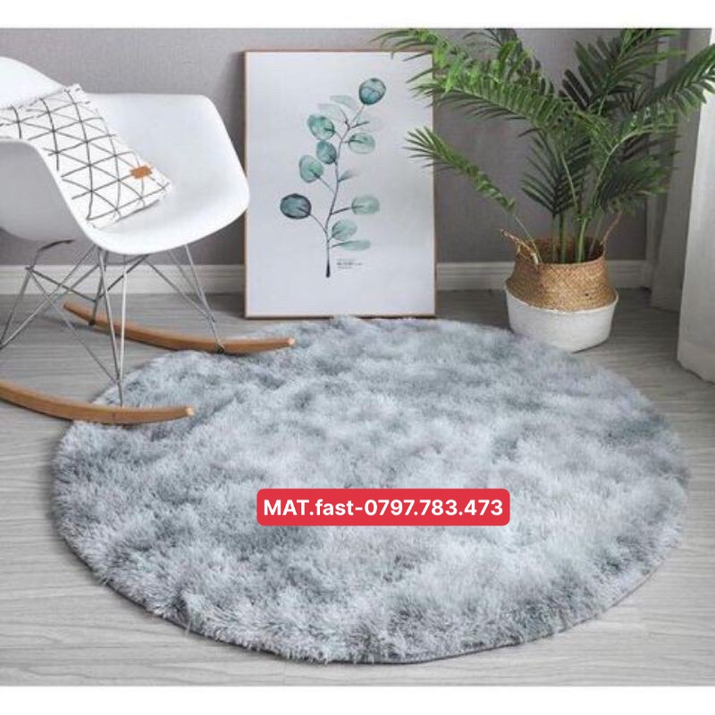 [ HÀNG MỚI VỀ] Thảm Tròn Lông Loang Dài, Dày, Thảm Sofa Cao Cấp, Tuỳ Chọn Đường Kính 1m 1m2 1m6 2m