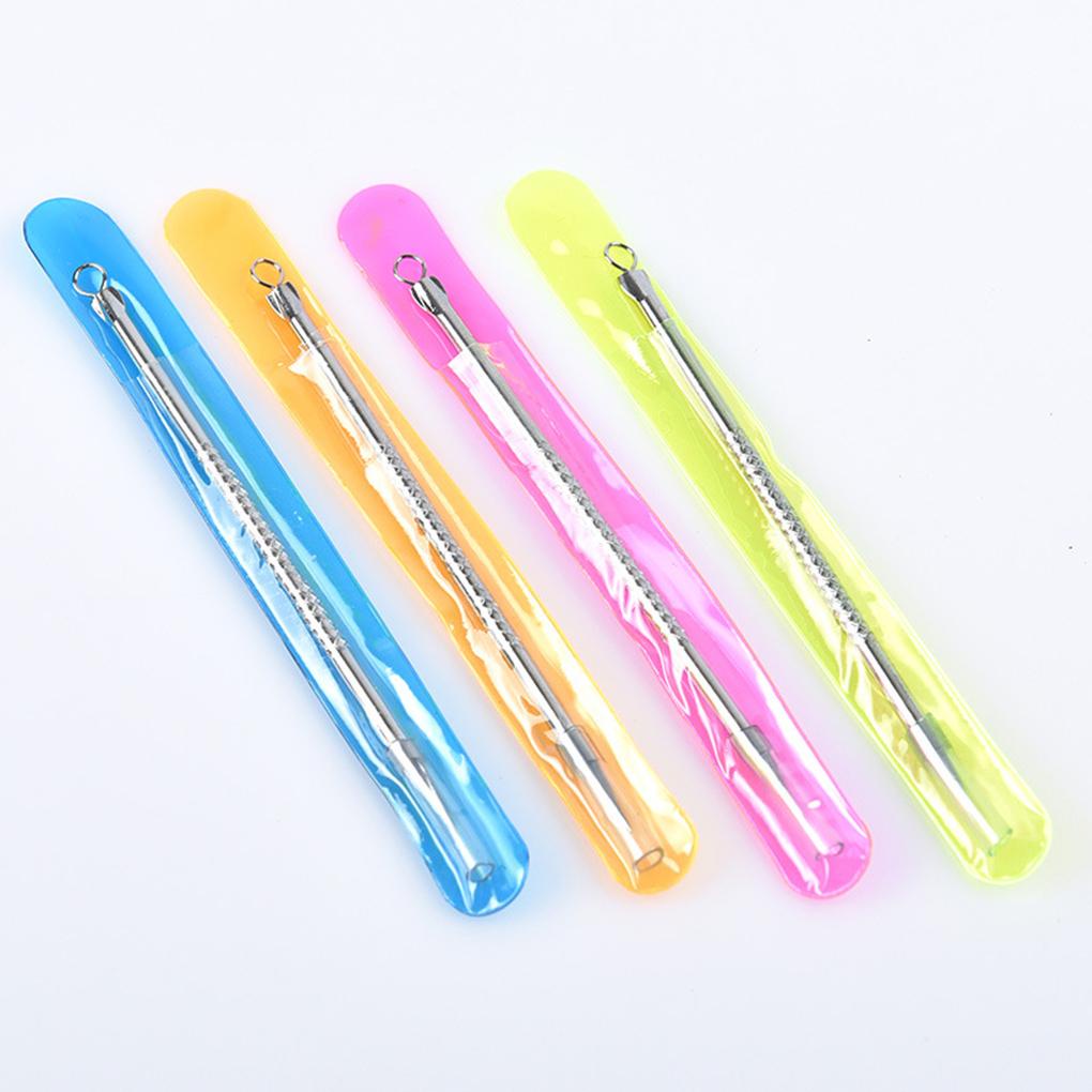 Set 5 Dụng Cụ Nặn Mụn Hai Đầu Bằng Thép Không Gỉ Màu Sắc Ngẫu Nhiên