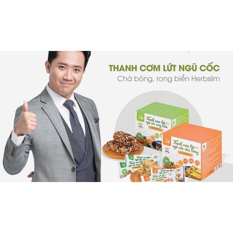 Thanh Cơm Gạo Lứt Sấy Ngũ Cốc HerbSlim Thơm Ngon Bổ Dưỡng, Hỗ Trợ Giảm Cân- Vị Chà Bông Và Rong Biển Siêu Dễ Ăn