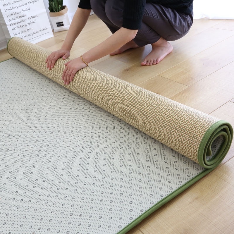Thảm trải sàn Làm bằng tre tự nhiên thảm trải sàn phòng khách 100x180cmĐẾN180cmx200cm chiếu mây tatami mùa hè dày chống trượt thoáng mát thảm lau chân thảm trải sàn phòng ngủ