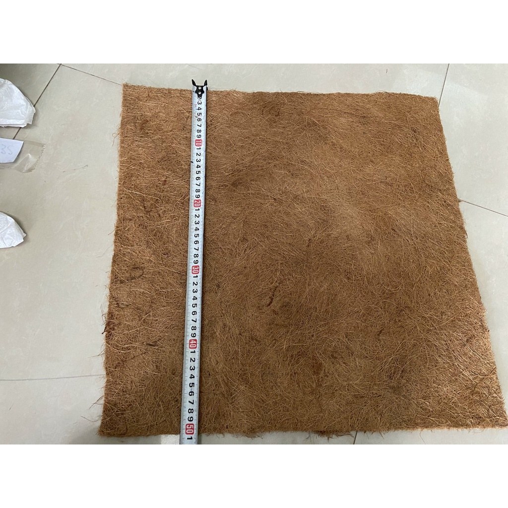 Thảm xơ dừa ép KT 50x50cmx0.8, giá thể giữ ẩm cho cây trồng