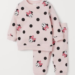 Bộ nỉ Mickey hồng - HM kid auth