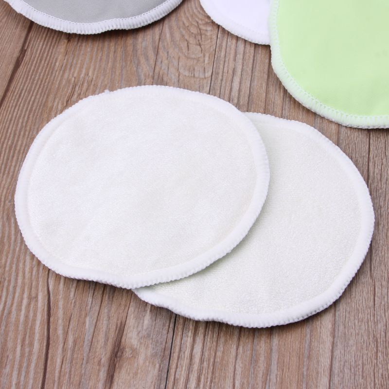 Bộ 2 Miếng Đệm Ngực Bằng Tre Chống Thấm Nước Có Thể Giặt Sạch Tiện Dụng Cho Mẹ Bỉm Sữa