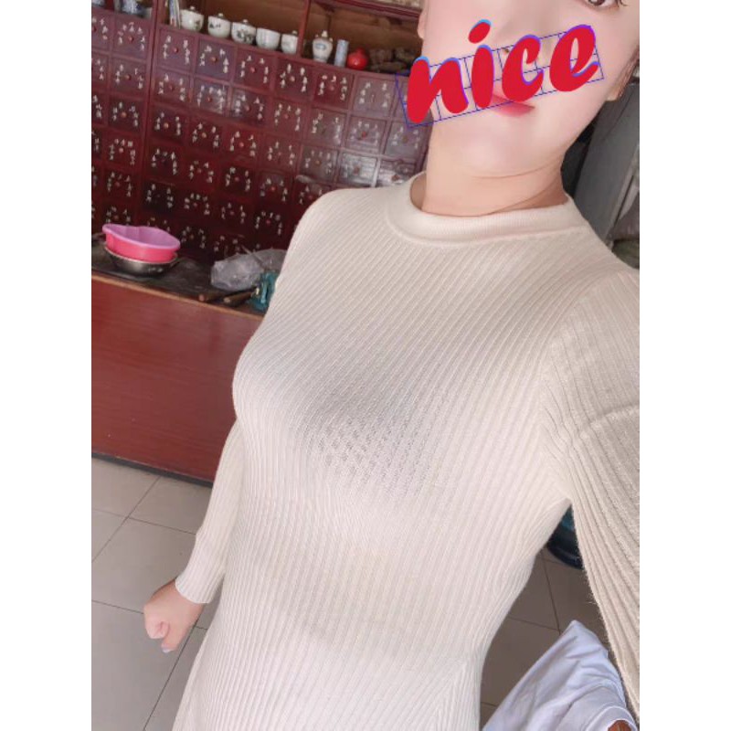 Váy Đầm Len Dài Tay Cổ Tròn Phong Cách Vintage Công Chúa Pháp Ngọt Ngào Sang Chảnh | BigBuy360 - bigbuy360.vn