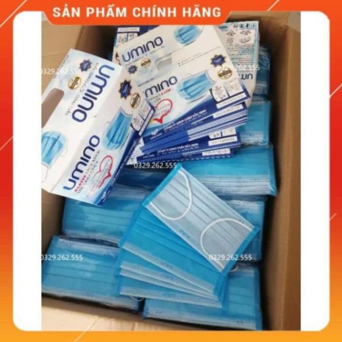 (Sỉ =Lẻ) Hộp Khẩu trang 4 lớp kháng khuẩn màu xanh 50 cái