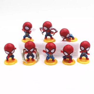 Set 8 siêu nhân mạng nhện trang trí bánh