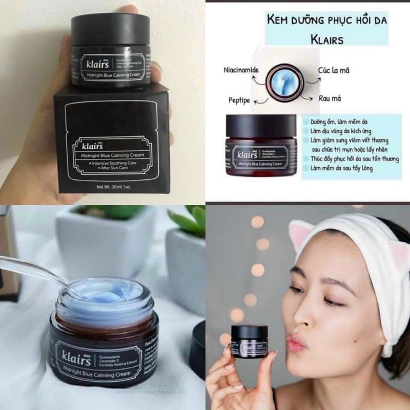 Kem Phục Hồi Da Klairs Midnight Blue Cream 30ml