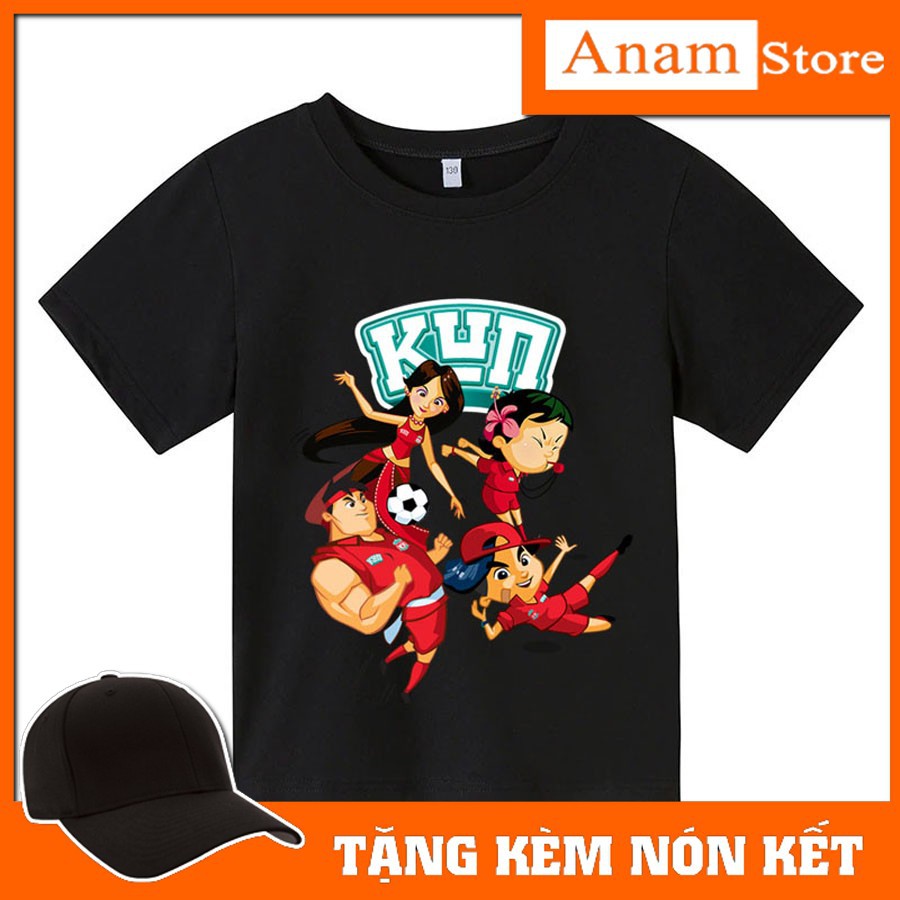 Áo thun trẻ em sữa kun 2, Tặng kèm nón kết, có size người lớn, Anam Store