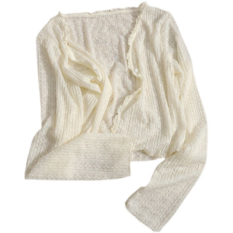 Áo Khoác Cardigan Mỏng Dáng Ngắn 2022 Thời Trang Mùa Hè Cho Nữ