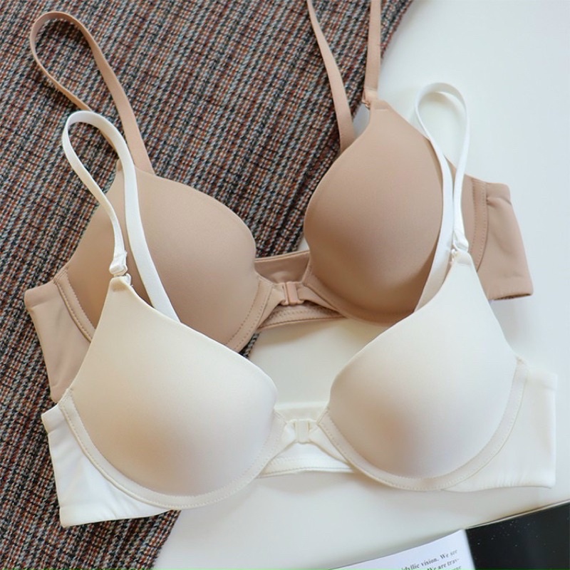 Áo lót cotton lạnh có gọng đệm mỏng móc cài trước nâng đẩy tạo khe chống lộ hằn - THAOCHERRY AL04