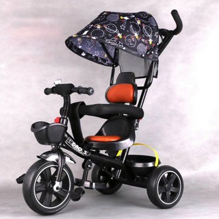 Xe đẩy 3 bánh mái che đa năng cho bé vừa là xe đẩy vừa là xe đạp