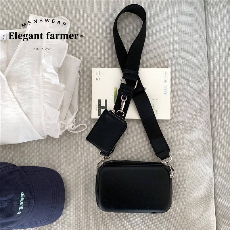 Túi đeo chéo + card wallet phong cách Hàn Quốc dành cho Nam & Nữ EF