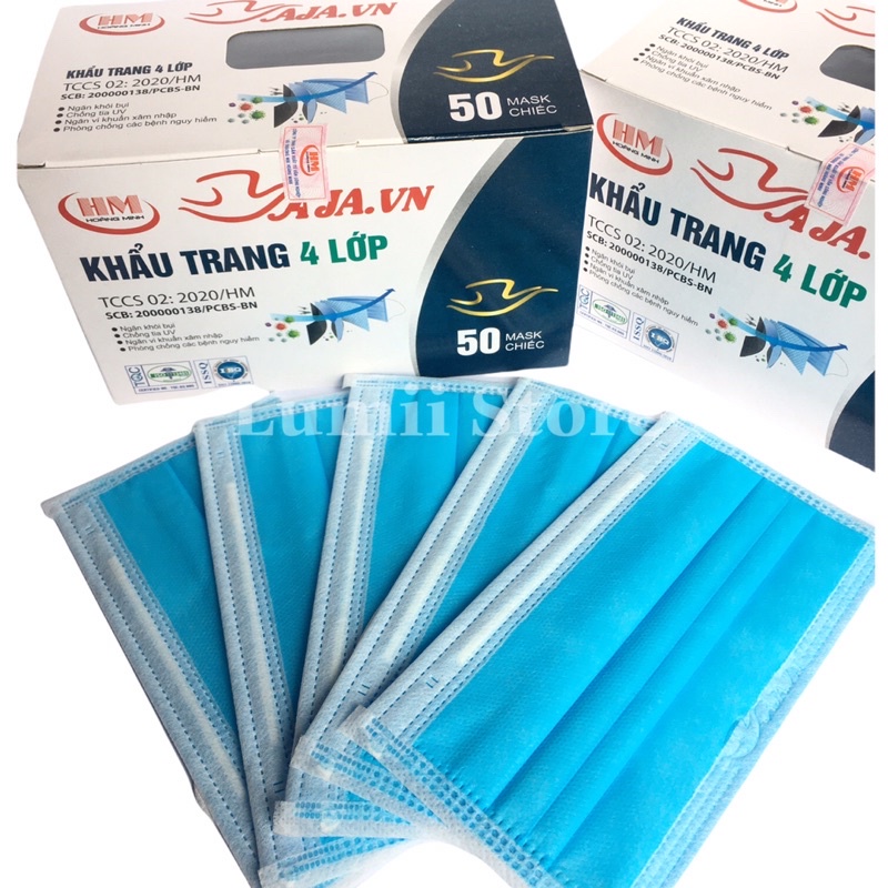 Khẩu Trang Y Tế 4 Lớp cao cấp AJA ( Hộp 50 chiếc) | BigBuy360 - bigbuy360.vn