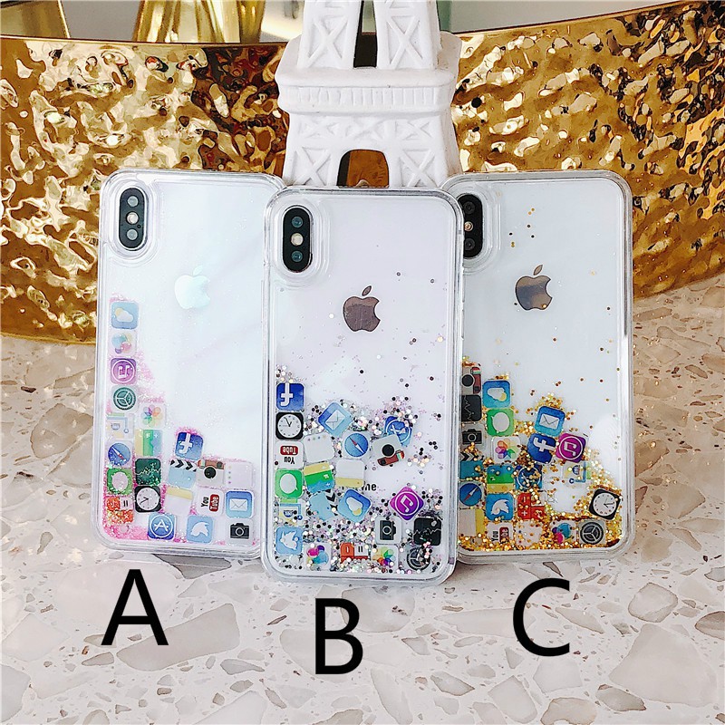 Ốp lưng điện thoại có nước óng ánh dành cho iPhone 6/6p/7/7p/8/8p/X/XS/XR/XSMAX