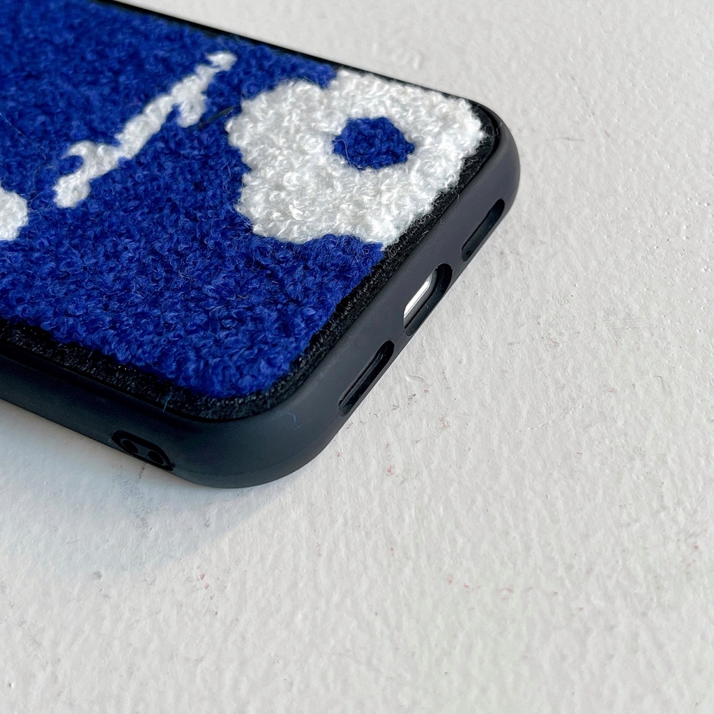 Ốp Điện Thoại Tpu Phối Lông Thêu Hoa Cho iPhone 14 13 12 11 Pro XS Max XR 7 8 Plus
