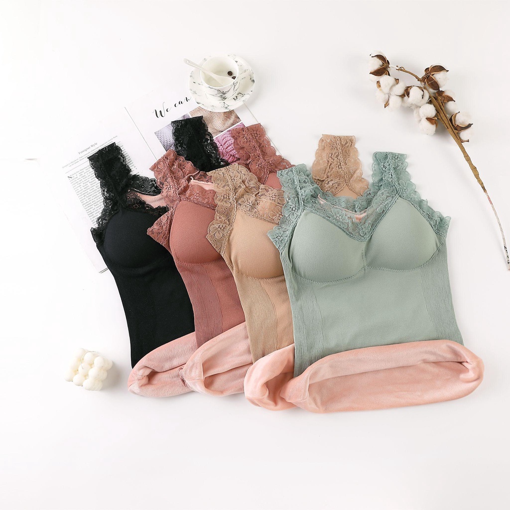 Áo Lót Giữ Ấm Mùa Đông Có Đệm Ngực Cho Nữ