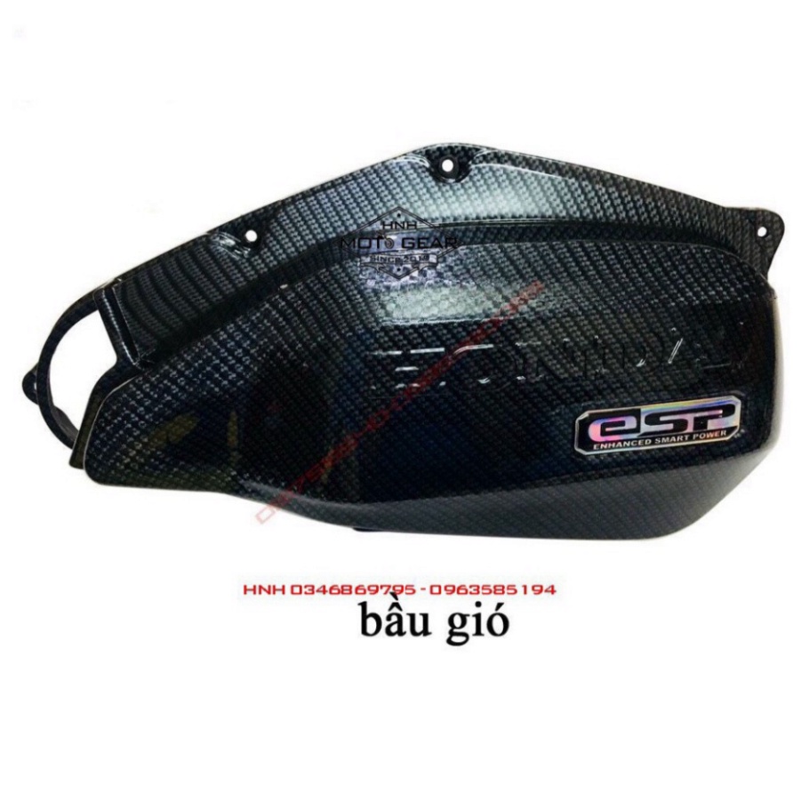 Pô E Bầu Gió Carbon Cho Nhiều Loại Xe Honda