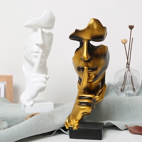 Tượng im lặng là vàng Decor phòng phong cách Bắc Âu