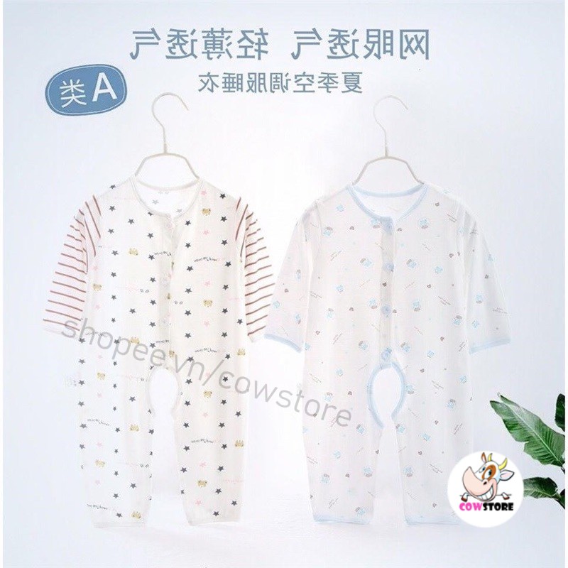 Body mặc bỉm tay dài cho bé sơ sinh chất Cotton siêu thoáng cho trẻ sơ sinh