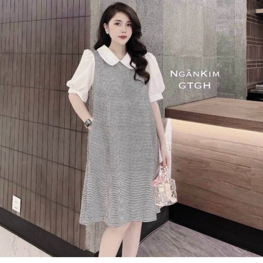 [xả kho] váy bầu cao cấp cực sang chảnhchất lụa nhung siêu siêu mátfrom rộngfree size 43~67kg