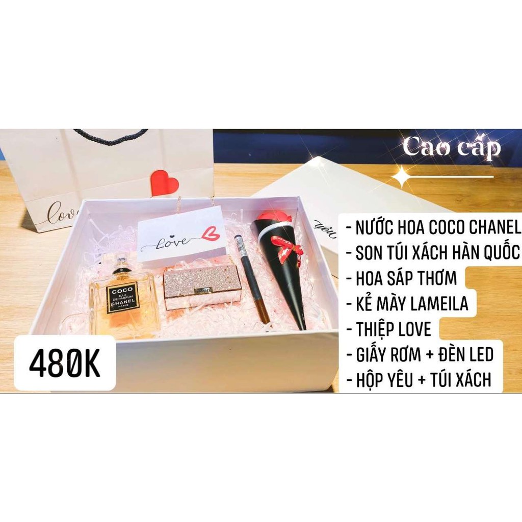 [Ship Now-Grab] Hộp Quà Valentine Cao Cấp - Hộp Quà 14/2 SweetBox - Menaldo Shop