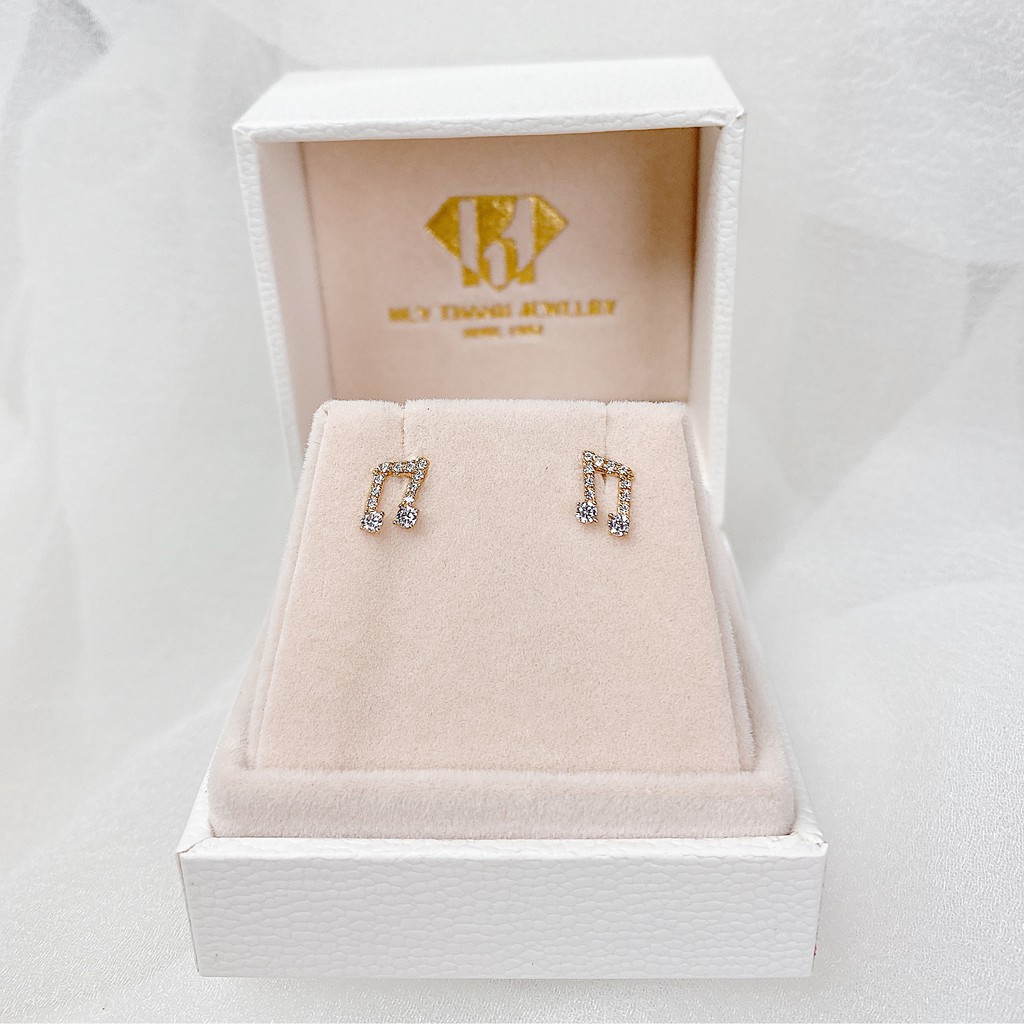 Bông tai vàng 14k Huy Thanh Jewelry BTFAM28