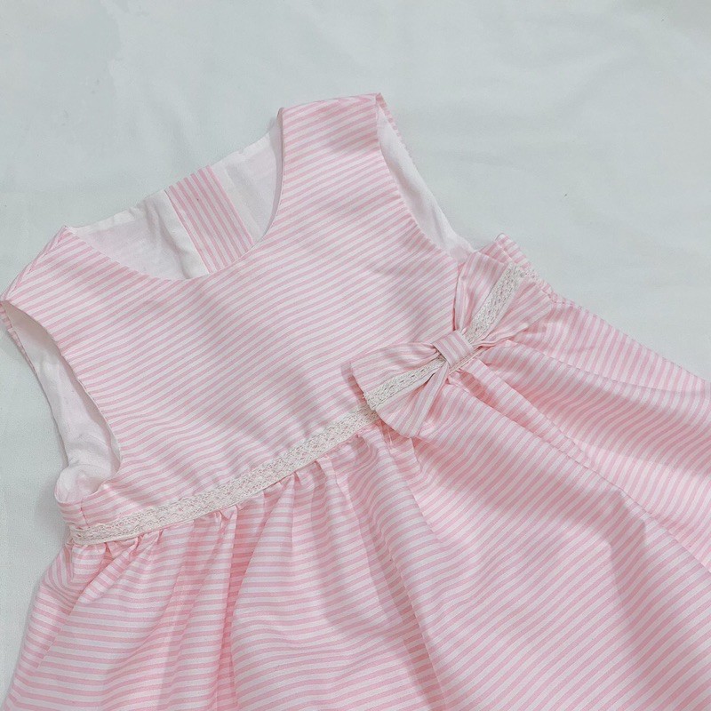 Set áo quần thêu nơ bé gái