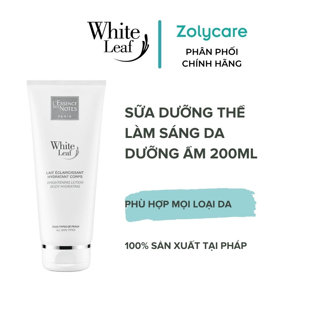 Sữa Dưỡng Thể Sáng Da Dưỡng Ẩm L'Essence des Notes White Leaf Brightening Lotion Body Hydra, 200ml