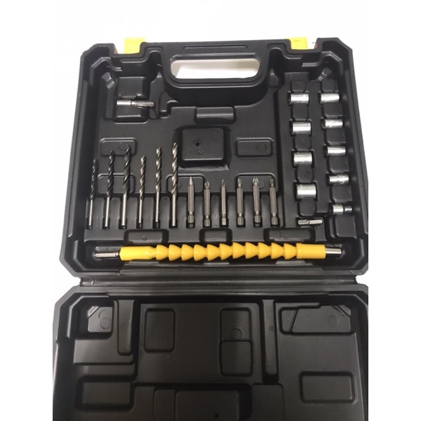 Bộ Phụ Kiện Máy Khoan 24 chi tiết DEWALT Kèm Hộp Đựng Nhựa Máy khoan Pin