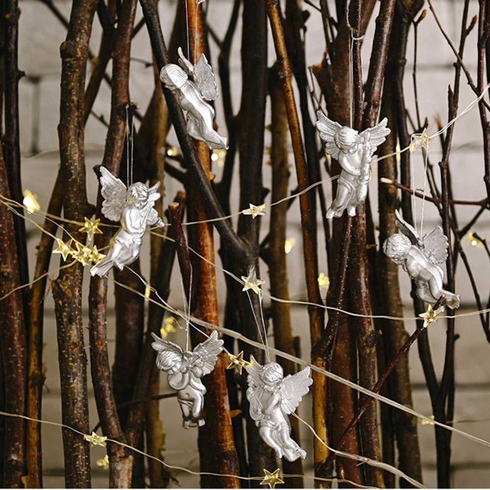 YIYU Set 6 Đồ trang trí Thiên Thần Cherub Trang Trí Cây Thông Noel