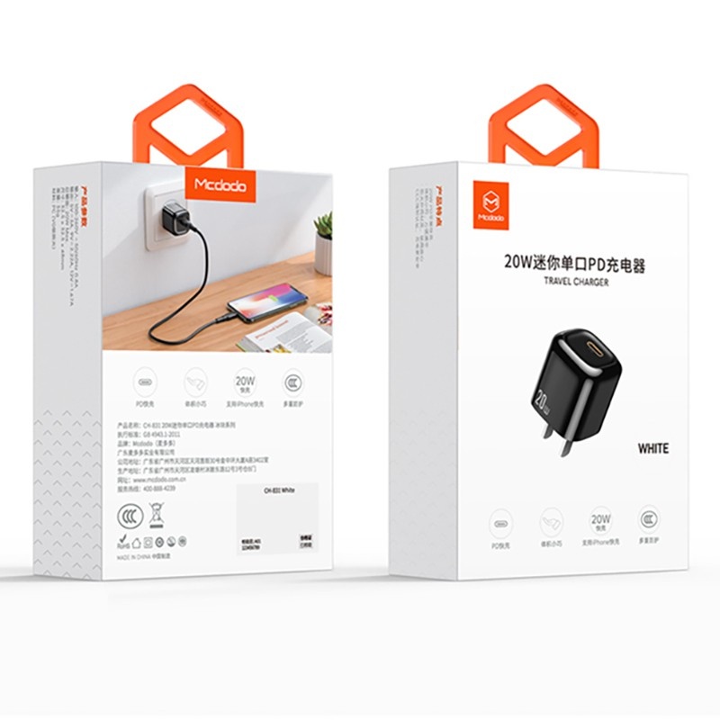 [Mcdodo/Chính hãng] Củ sạc nhanh Mcdodo 20w PD cho các dòng iOs và Androi - Mee Store 247