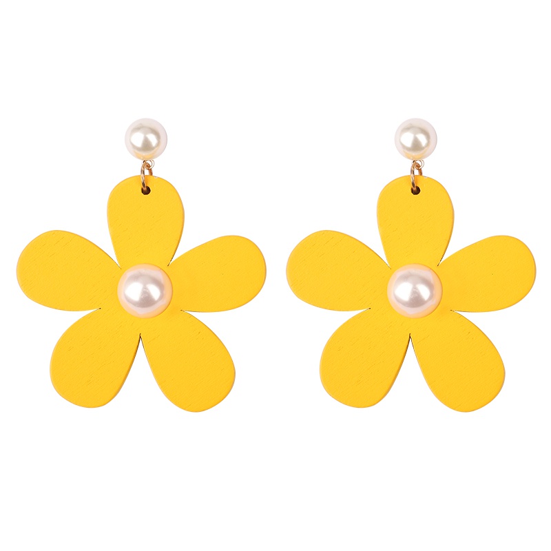 Bông tai mạ bạc hình hoa thời trang 2023 cho nữ