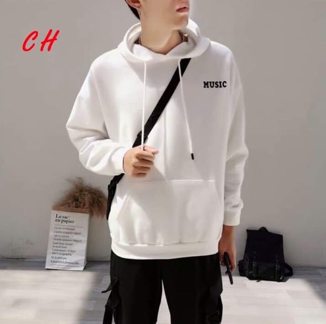 Áo hoodie Music góc ngực COH0919