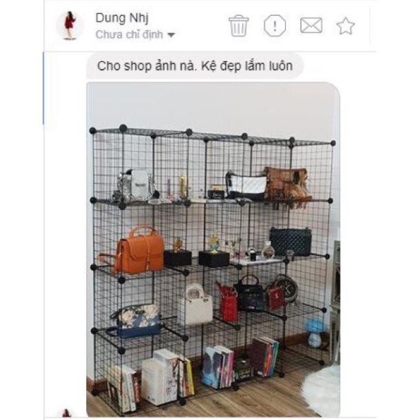 [BÁN THEO TẤM ] Tủ ghép lưới sắt thép đa năng hiện đại để sách, decor, trưng bày, trang trí mọi không gian