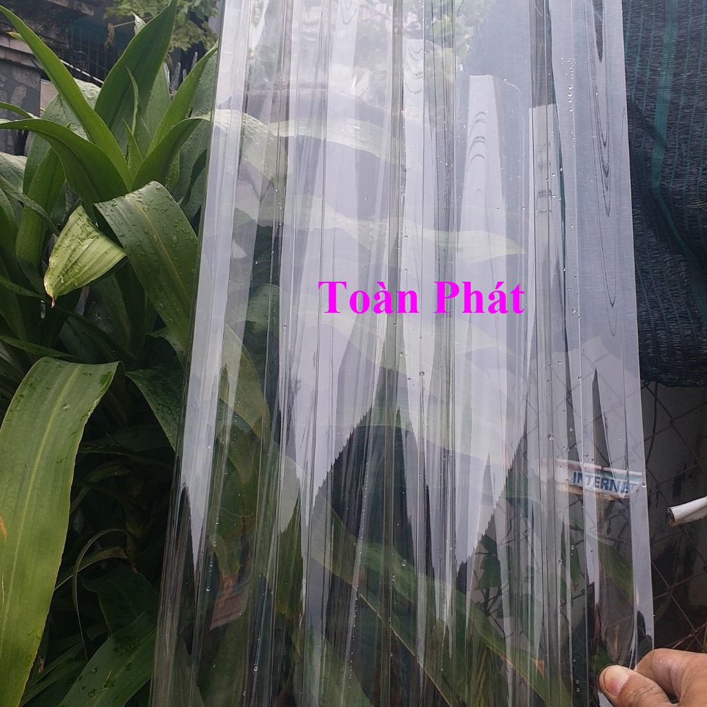 Combo từ 2 đến 10 tấm ( Khổ 1.07m x dài 2m dày 6zem) Tôn nhựa lấy sáng  Poly màu trong suốt