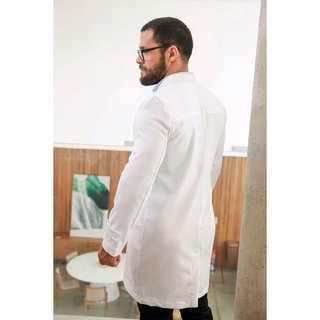 Áo blouse bác sĩ trắng nam, nữ