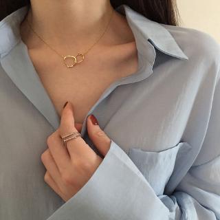 Vòng cổ choker hai lớp kiểu dáng đơn giản thời trang dành cho nữ