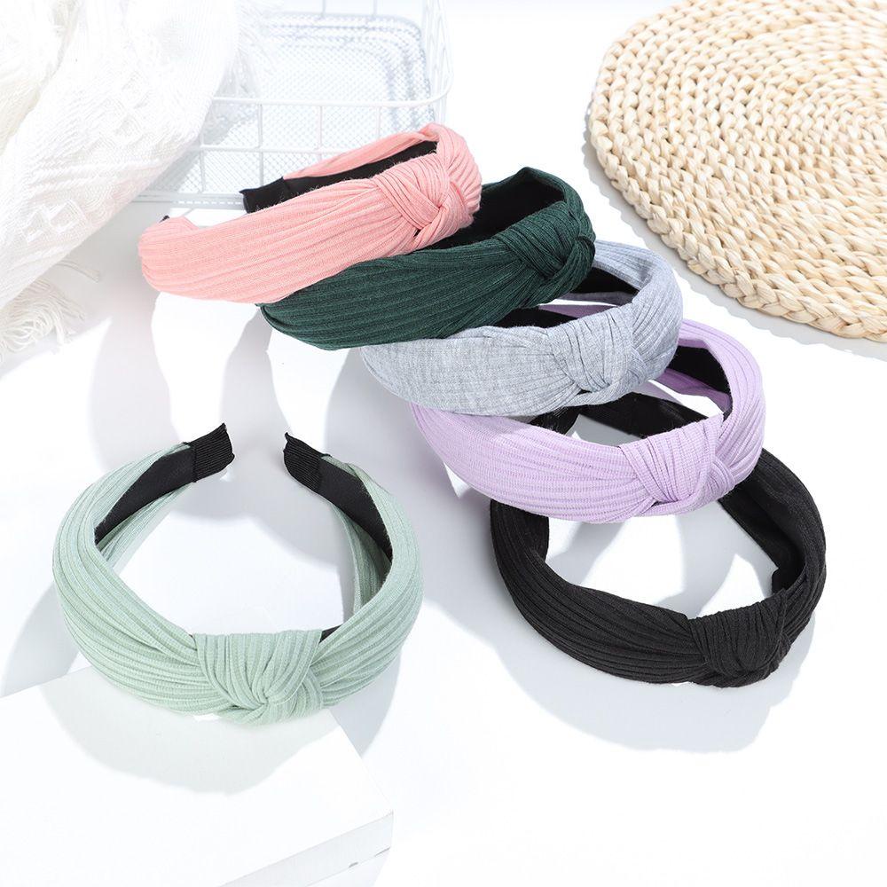 NEXTVN Băng Đô Vải Dệt Kim Thắt Nơ Màu Sắc Trơn Dành Cho Nữ