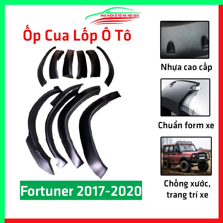 Bộ ốp cua lốp xe ô tô Fortuner 2017-2022 trang trí bảo vệ lốp xe