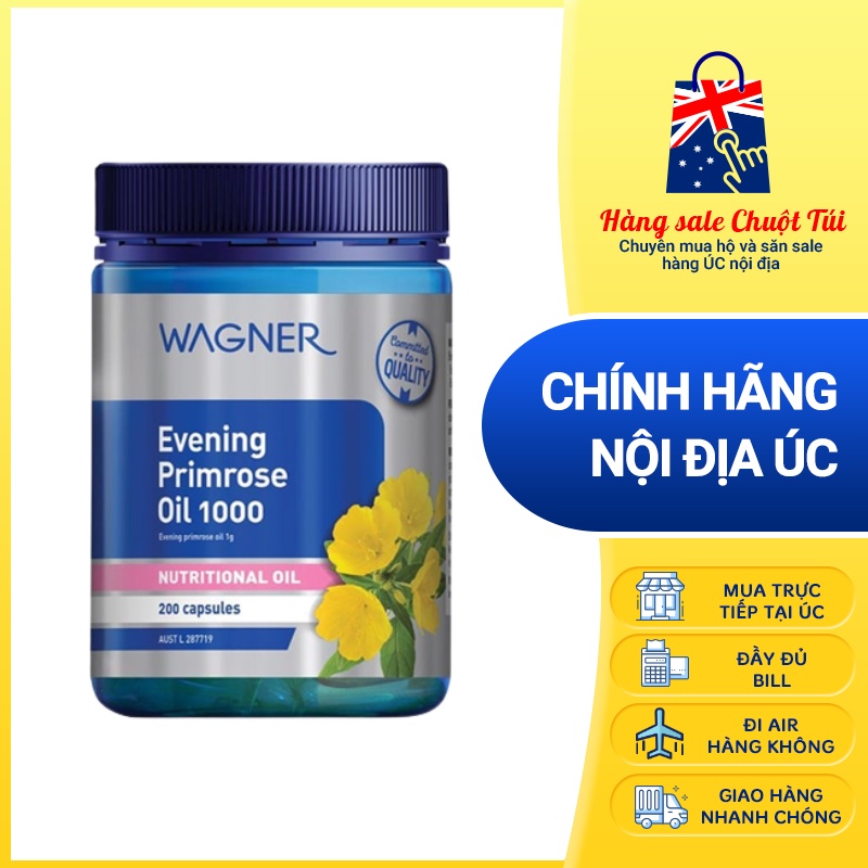 Tinh dầu hoa anh thảo Wagner 200 viên - Hàng Úc đủ bill