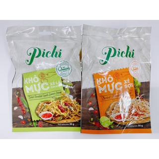 KHÔ MỰC XÉ SỢI/ KHÔ MỰC XÉ LÁ CHANH PICHI 50G